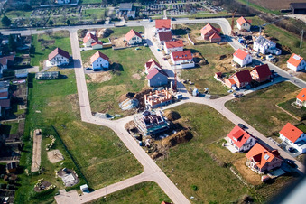 Nouvelle zone de développement NE, Im Unterfeld à le quartier Schaidt in Wörth am Rhein dans le département Rhénanie-Palatinat, Allemagne hors des airs