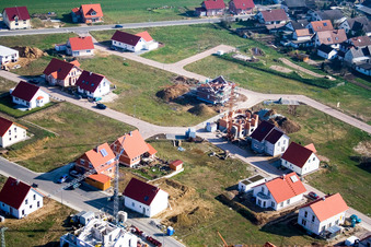 Nouvelle zone de développement NE, Im Unterfeld à le quartier Schaidt in Wörth am Rhein dans le département Rhénanie-Palatinat, Allemagne depuis l'avion