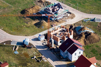 Vue d'oiseau de Nouvelle zone de développement NE, Im Unterfeld à le quartier Schaidt in Wörth am Rhein dans le département Rhénanie-Palatinat, Allemagne