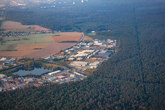 Quartier Blankenloch in Stutensee dans le département Bade-Wurtemberg, Allemagne depuis l'avion