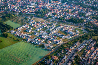 Vue d'oiseau de Quartier Jöhlingen in Walzbachtal dans le département Bade-Wurtemberg, Allemagne
