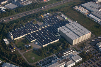 Vue aérienne de Bosch à le quartier Durlach in Karlsruhe dans le département Bade-Wurtemberg, Allemagne