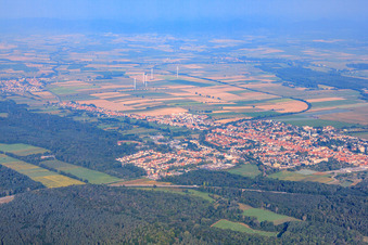 Photographie aérienne de Vue d'ensemble de la ville depuis le sud-est à Kandel dans le département Rhénanie-Palatinat, Allemagne