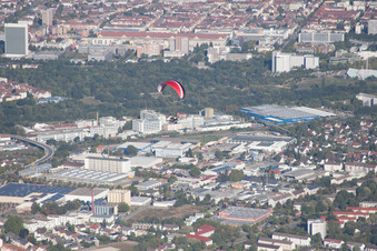 Vue aérienne de Quartier Südweststadt in Karlsruhe dans le département Bade-Wurtemberg, Allemagne