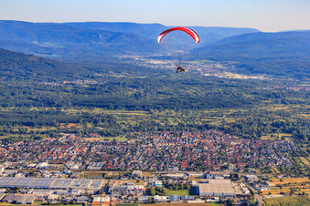 Vue aérienne de Vue sur la vallée de la Murg à Muggensturm dans le département Bade-Wurtemberg, Allemagne