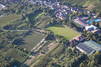 Vue oblique de École de sport de Bade-Sud à le quartier Steinbach in Baden-Baden dans le département Bade-Wurtemberg, Allemagne