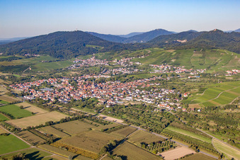 Vue aérienne de Du sud-ouest à le quartier Steinbach in Baden-Baden dans le département Bade-Wurtemberg, Allemagne