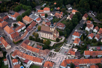 Photographie aérienne de Lauterbourg dans le département Bas Rhin, France