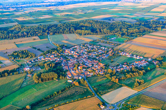 Photographie aérienne de Vue du village depuis l'ouest à Barbelroth dans le département Rhénanie-Palatinat, Allemagne