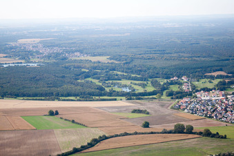 Soufflenheim dans le département Bas Rhin, France depuis l'avion