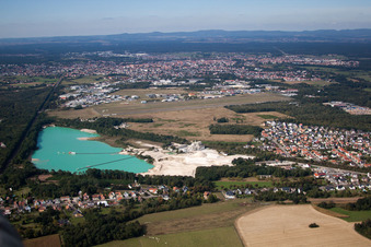 Haguenau dans le département Bas Rhin, France d'en haut