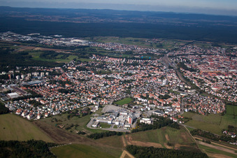 Haguenau dans le département Bas Rhin, France vue du ciel