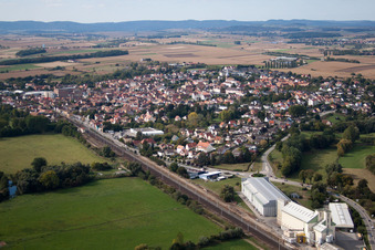 Schwindratzheim dans le département Bas Rhin, France d'en haut