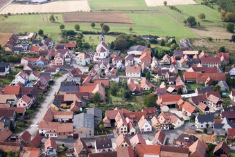 Lupstein dans le département Bas Rhin, France vue d'en haut