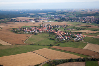 Uhrwiller dans le département Bas Rhin, France depuis l'avion