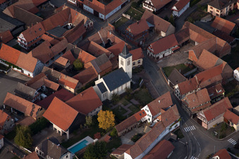 Engwiller dans le département Bas Rhin, France vue du ciel