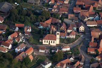 Mietesheim dans le département Bas Rhin, France vue du ciel