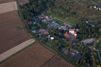Enregistrement par drone de Gunstett dans le département Bas Rhin, France