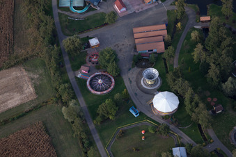 Image drone de Gunstett dans le département Bas Rhin, France