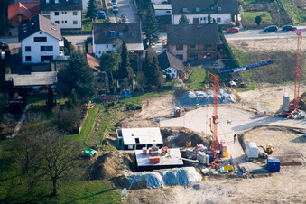 Nouvelle zone de développement Am Höhenweg à Kandel dans le département Rhénanie-Palatinat, Allemagne depuis l'avion