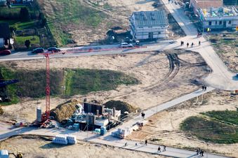 Vue d'oiseau de Nouvelle zone de développement Am Höhenweg à Kandel dans le département Rhénanie-Palatinat, Allemagne