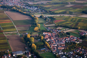Quartier Klingen in Heuchelheim-Klingen dans le département Rhénanie-Palatinat, Allemagne d'en haut