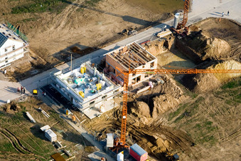 Vue oblique de Nouvelle zone de développement Am Höhenweg à Kandel dans le département Rhénanie-Palatinat, Allemagne