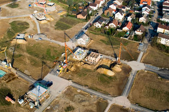 Nouvelle zone de développement Am Höhenweg à Kandel dans le département Rhénanie-Palatinat, Allemagne hors des airs