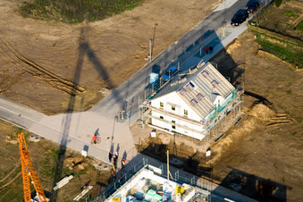 Nouvelle zone de développement Am Höhenweg à Kandel dans le département Rhénanie-Palatinat, Allemagne vue d'en haut