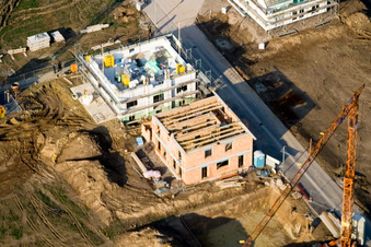 Nouvelle zone de développement Am Höhenweg à Kandel dans le département Rhénanie-Palatinat, Allemagne depuis l'avion