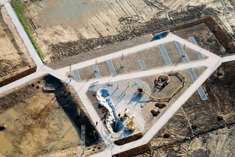 Nouvelle zone de développement Am Höhenweg à Kandel dans le département Rhénanie-Palatinat, Allemagne vu d'un drone