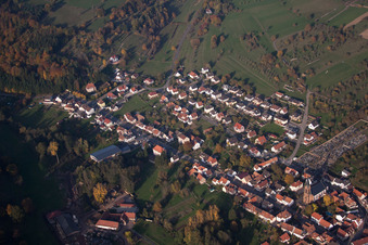 Vue aérienne de Lembach dans le département Bas Rhin, France