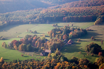 Mattstall dans le département Bas Rhin, France depuis l'avion