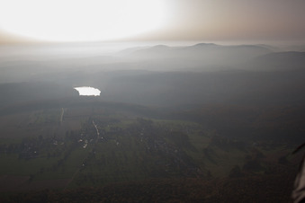 Langensoultzbach dans le département Bas Rhin, France depuis l'avion