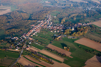 Frœschwiller dans le département Bas Rhin, France vue d'en haut
