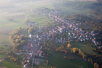 Gœrsdorf dans le département Bas Rhin, France d'en haut