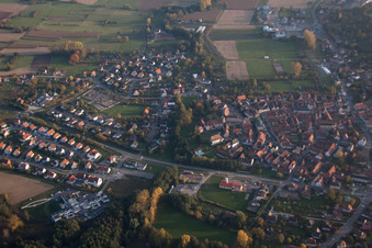 Photographie aérienne de Wœrth dans le département Bas Rhin, France