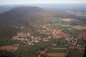 Gœrsdorf dans le département Bas Rhin, France hors des airs