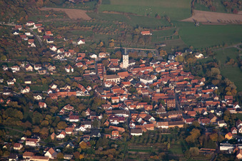 Gœrsdorf dans le département Bas Rhin, France vue d'en haut