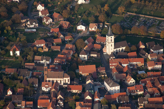 Gœrsdorf dans le département Bas Rhin, France vue du ciel