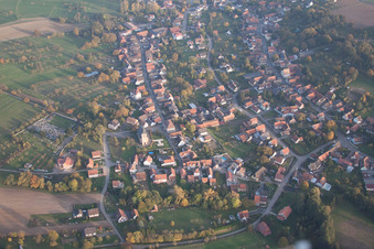 Vue oblique de Mitschdorf dans le département Bas Rhin, France
