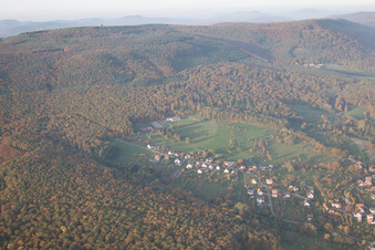 Preuschdorf dans le département Bas Rhin, France d'en haut