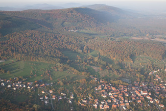 Preuschdorf dans le département Bas Rhin, France vue d'en haut