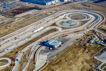 Photographie aérienne de Piste d'essai pour camions Daimler-Chrysler à Wörth am Rhein dans le département Rhénanie-Palatinat, Allemagne