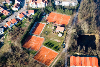 Vue aérienne de Tennis Club TC77 Jockgrim eV à Jockgrim dans le département Rhénanie-Palatinat, Allemagne