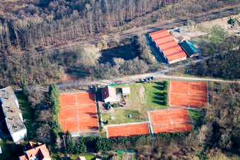 Photographie aérienne de Tennis Club TC77 Jockgrim eV à Jockgrim dans le département Rhénanie-Palatinat, Allemagne