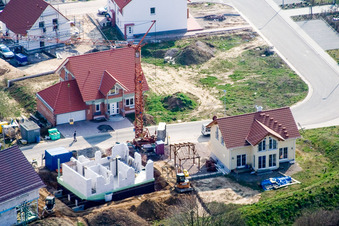 Image drone de Nouvelle zone de développement NO à le quartier Schaidt in Wörth am Rhein dans le département Rhénanie-Palatinat, Allemagne