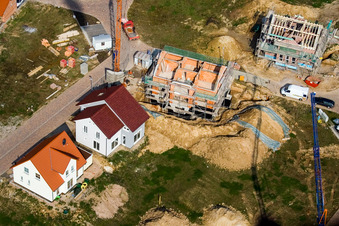 Photographie aérienne de Nouvelle zone de développement NO à le quartier Schaidt in Wörth am Rhein dans le département Rhénanie-Palatinat, Allemagne