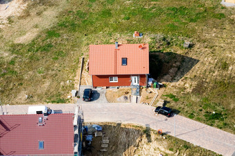 Nouvelle zone de développement NO à le quartier Schaidt in Wörth am Rhein dans le département Rhénanie-Palatinat, Allemagne vue du ciel