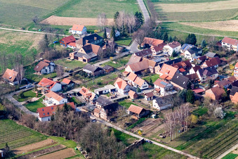 Vue aérienne de Hollergasse à Dierbach dans le département Rhénanie-Palatinat, Allemagne